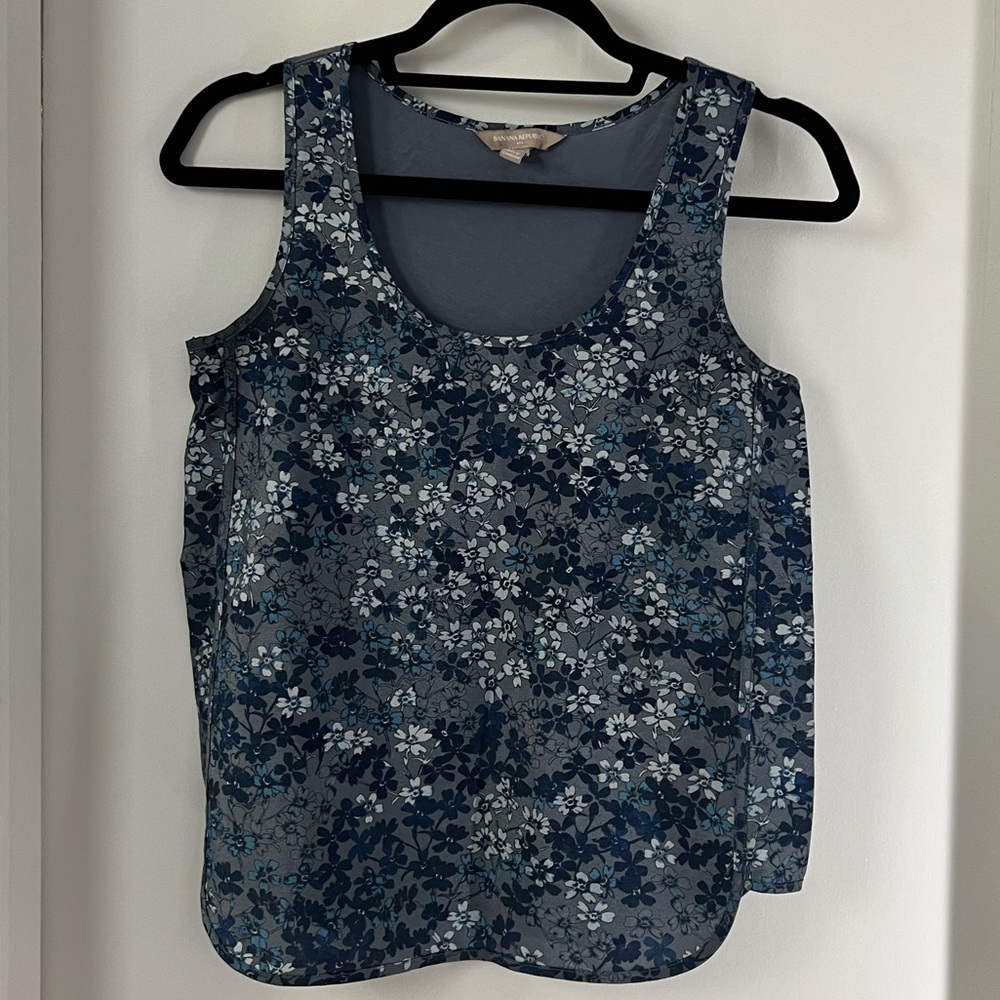 Banana Republic floral tank top blouse